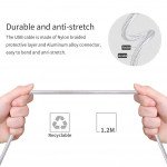 Wholesale 3-in-1 2.1A IOS Lighting / Type C / Micro V8V9 Strong Braided Aluminum USB Cable 4FT (Silver)